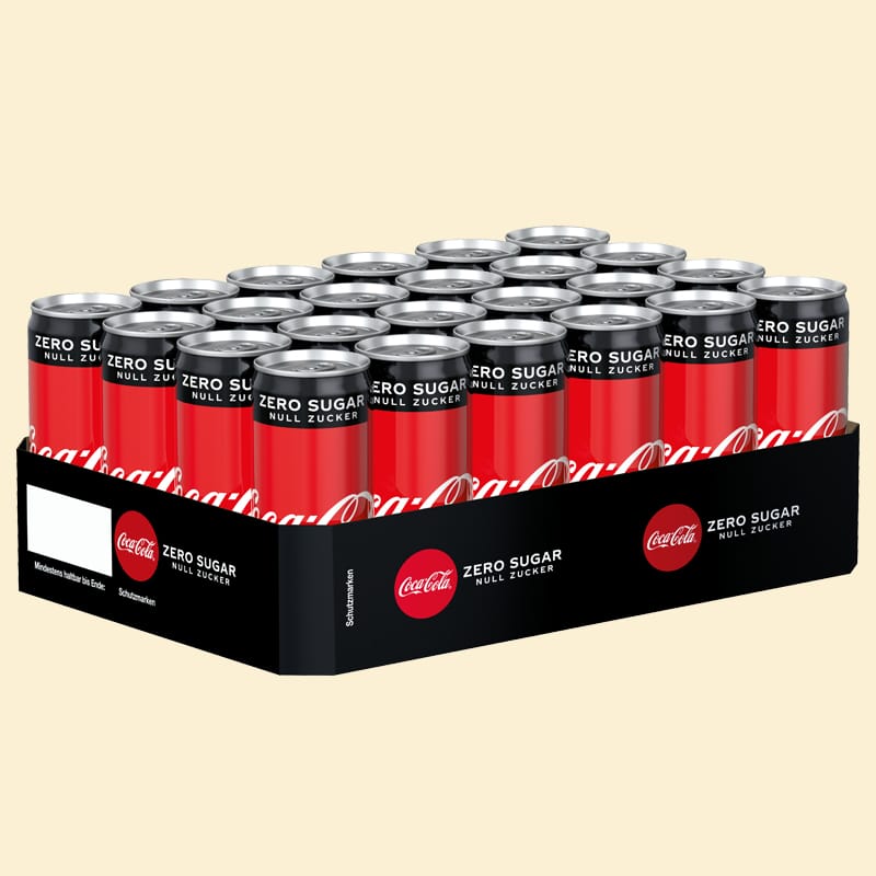 Cola Zero 13,08 € + 7,14 € (Pfand)