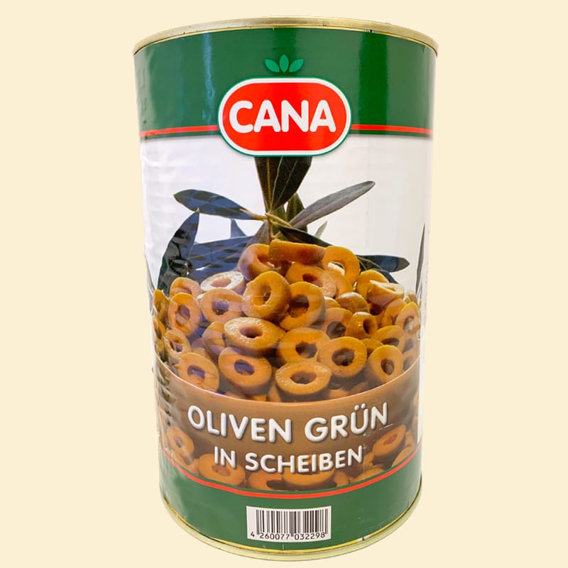Grüne Oliven (Scheiben)