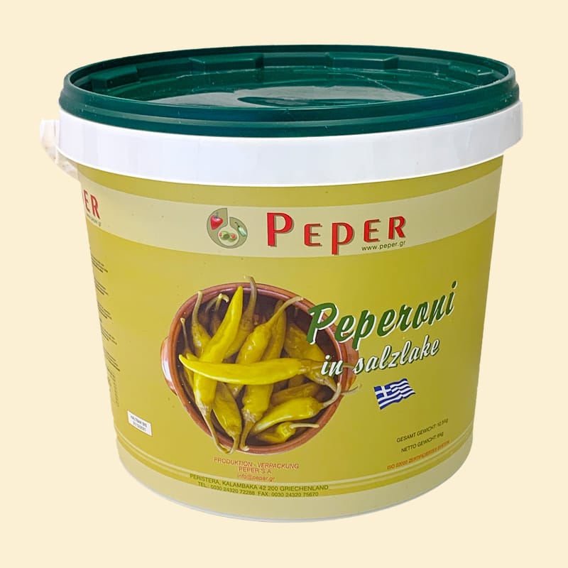 Peperoni in Salzlake