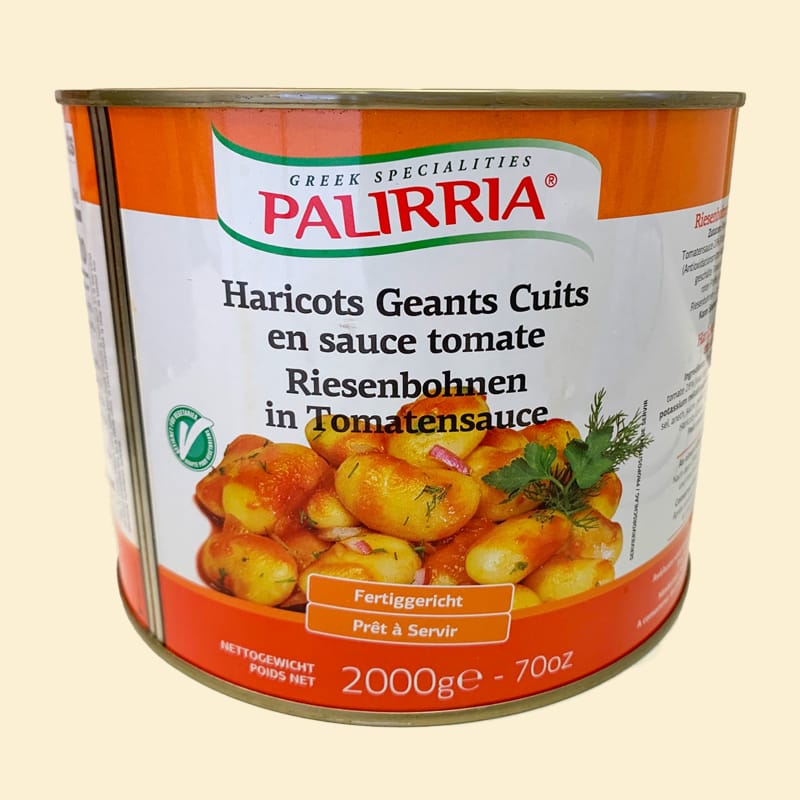 Riesenbohnen in Tomatensauce