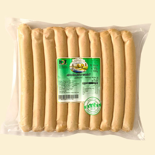 Geflügelbratwurst gebrüht 120 gr.