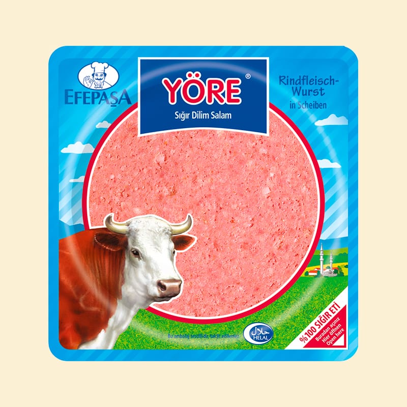 Rindfleischwurst in Scheiben