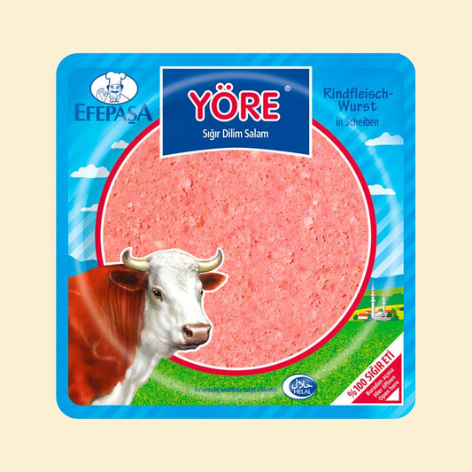 Rindfleischwurst in Scheiben